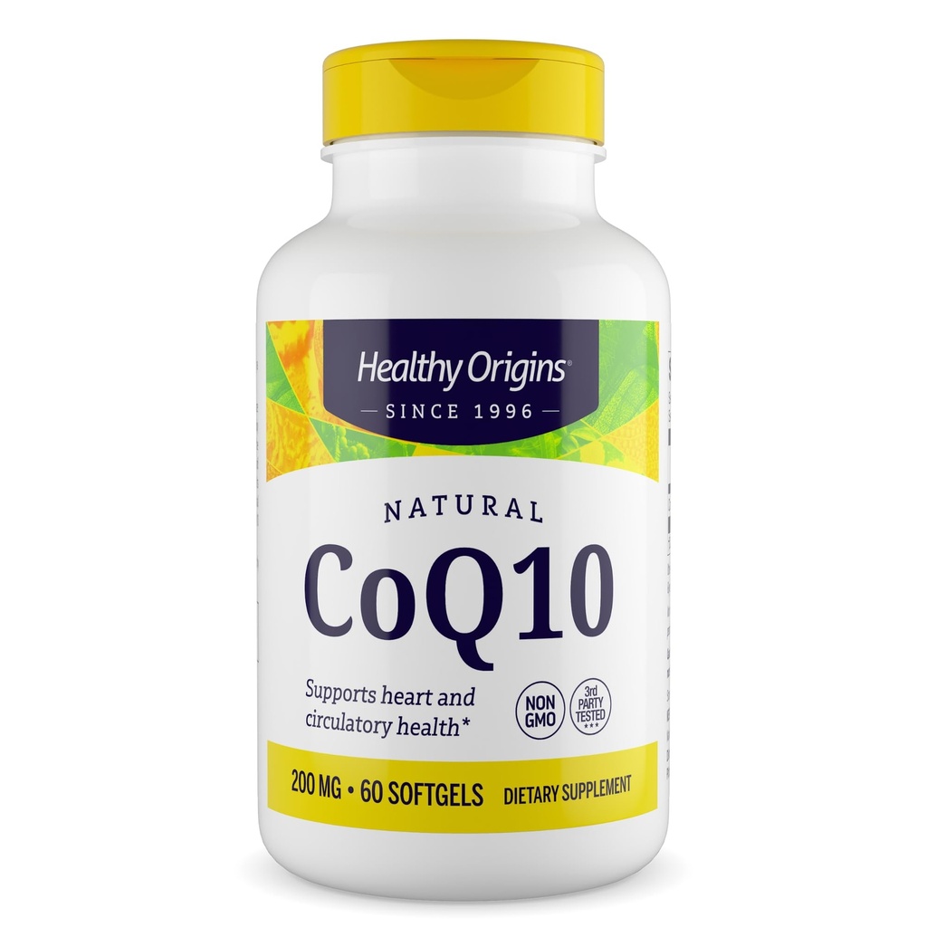 Gezonde oorsprongen® CoQ10 200 mg Natuurlijke Trans-Isomer Ubicurrên 