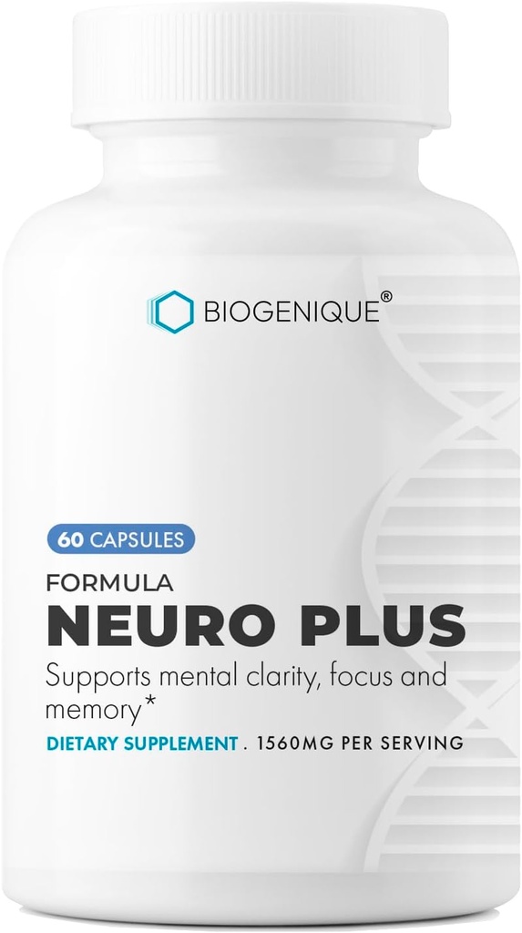 Neuro Plus Formula, Brein Boosting & Focus Vitamine Supplement - Verbeter Geheugen, Focus & Mental Clarity 60 Capsules - Made in USA - Non-GMO, Glutenvrij