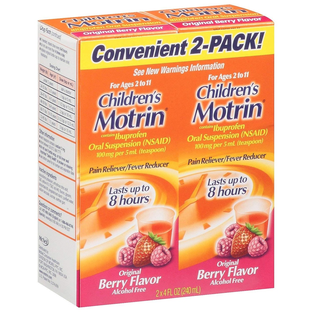 Motrin Child Berry Liq Maat 4 Fluid Ounce, Verpakking van 6