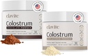 Bovine Colostrum Powder (60 Serves) Bundle Grass Fed Colostrum for Women & Men - Supplement for Healthy Hair, Skin & Nails - Chocolate & Unflavored - Made in USA