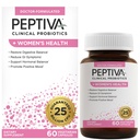 Peptiva Probiotiques pour la santé des femmes - Soutien probiotique et digestif pour les femmes, 25 milliards CFU, Probiotique multi-train, Lactobacillus Acidophilus, Bifidobacterium - 60 capsules végétariennes