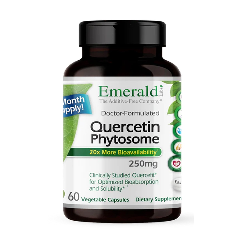 EMERALD LABS Quercetine Phytosoom - Quercetine Complex for Immune Support - Vegan & Glutenvrije - 60 plantaardige capsules