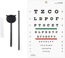 Eye Chart Snellen Eye Chart Wall ChartSnellen 10feet Grafieken voor Eye Exams Eye met bevestiging Sticker 9 X 14 inch met Eye occluder en Pointer 4 Fixation Patches