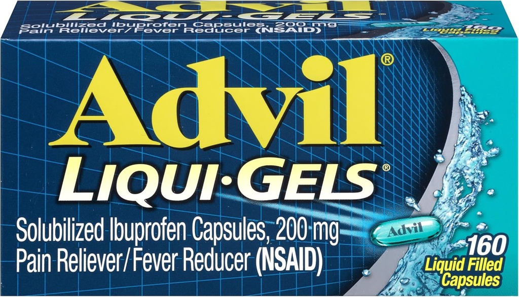 Advil Liqui-Gels Liquid Filled Capsules, 200 mg - 160 st., Verpakking van 2