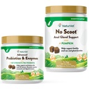 NaturVet Geavanceerde Probiotica, gezonde enzymen en PB6 Probiotische Supplement voor uw honden Maag, 120 Zachte Kauwen & Geen Scoot voor honden - 120 Zachte Kauwen - Ondersteunt gezonde Anal Gland & Bowel functie