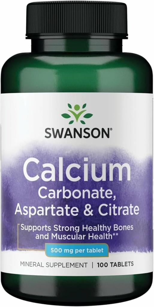 Swanson Calcium 500 Milligrammen 100 Tabs