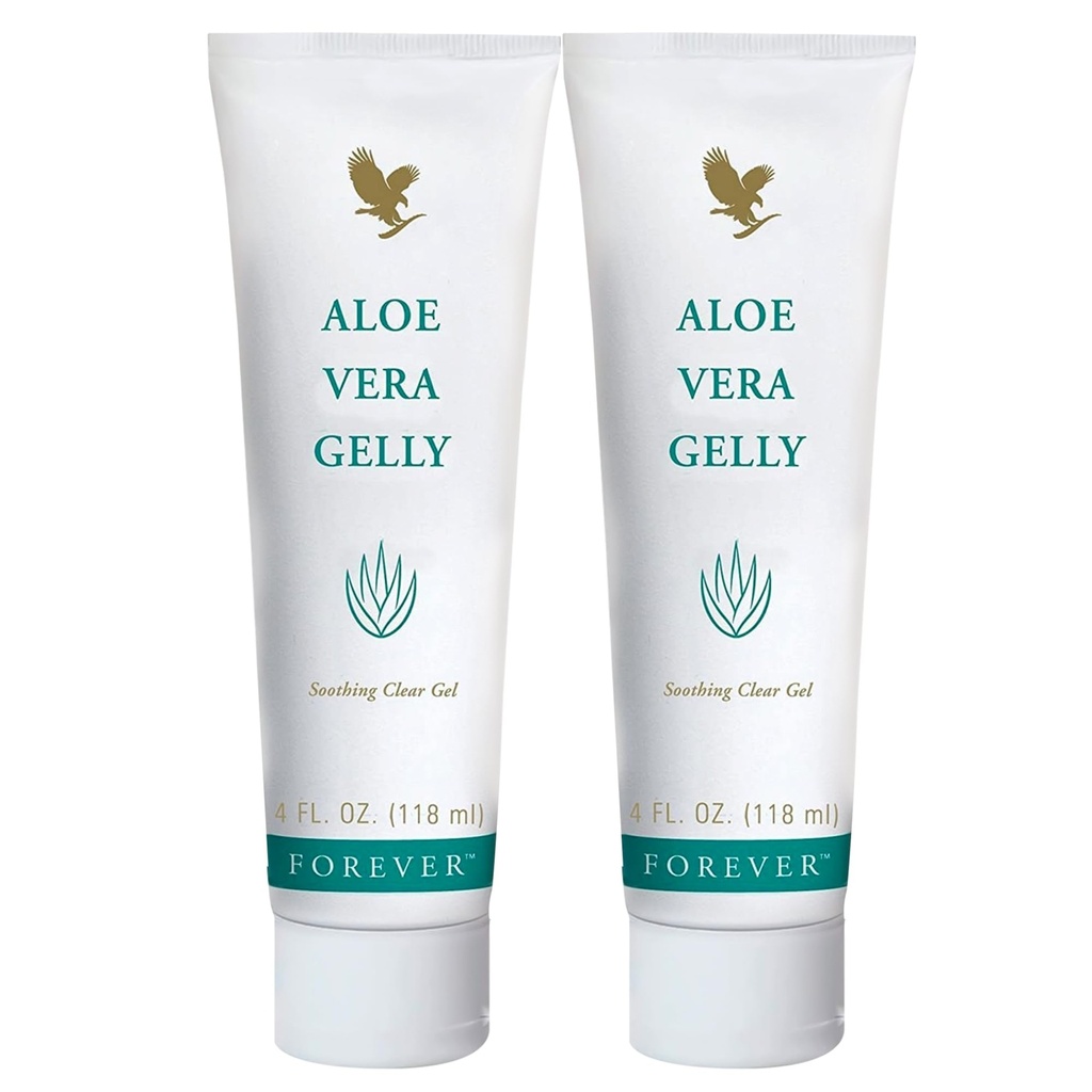 Forever Living - Aloe Vera Gelly - Pure Aloë Gel to Sooth, Moisturize and Condition - Vegan and Gluten-Free - 4 fl oz (Pack of 2)