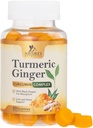 Kurkuma Curcumine supplement Gummies - 95% Curcuminoïden met Kurkuma & Gember, Zwarte peper voor beste absorptie, Natuur Vegan Joint Support, Non-GMO, Glutenvrij, Smakelijke Perzik smaak - 60 Gummies