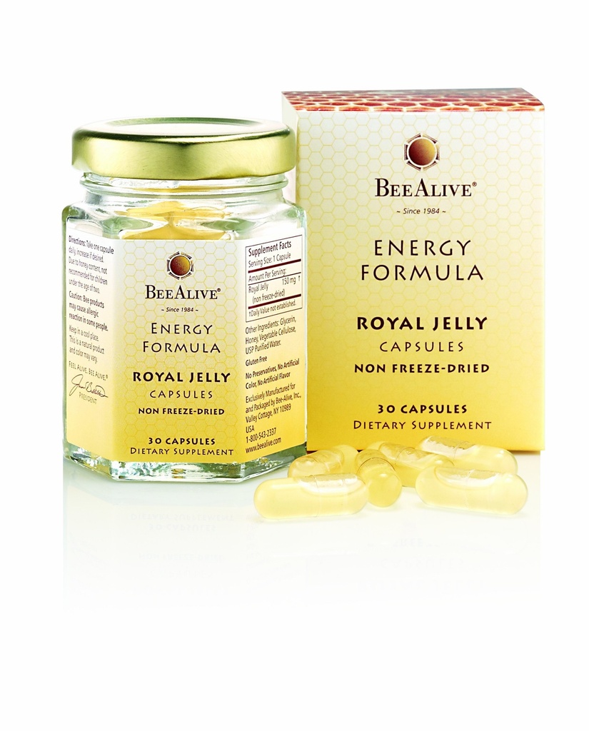 Royal Jelly Formule d'énergie non congelé 150mg 30 Capsules