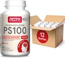 Jarrow Formules PS100 Fosfatidylserine 100 mg, Dieetsupplement voor Brain Health and Cognition Support, 60 Softgels, 20-60 Day Supply, Pack of 12