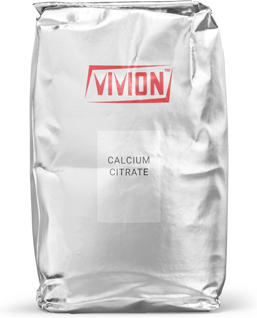 Calciumcitraatpoeder - Bulk 25 kg (55 lb) - Pure vitaminesupplement Ingrediënt en natuurlijk antacidum - Antiklontermiddel Tablet Capsule Hulpstof