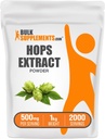 BulkSupplements.com Hop Extract Poeder - Kruidensupplement, afkomstig van Hop Bloemen - Glutenvrij, 500mg per portie, 1kg (2,2 lbs) (verpakking van 1)