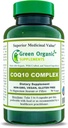 Green Organic Supplements Coq 10 Complex, Ubichinon, 90 VCaps, High Absorbable, Non-GMO, Glutenvrij (Single)