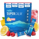Nello Supercalm Powdered Drink Mix, Raspberry Lemonade, L Theanine, Ksm-66 Ashwagandha, Magnesium Glycinate, Vitamine D 3, Supplementen voor ontspannen & Focus, Geen suiker, Niet GGO, Onderweg, 20 Ct