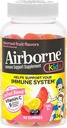 Airborne 500mg Vitamine C + Zink Immuun Ondersteuning Supplement Gummy's voor kinderen, Assorted Fruit smaak, Glutenvrij Gemaakt Blend met Krachtige Antioxidanten Vitaminen C & E, 42 Gummies (2 Pack)