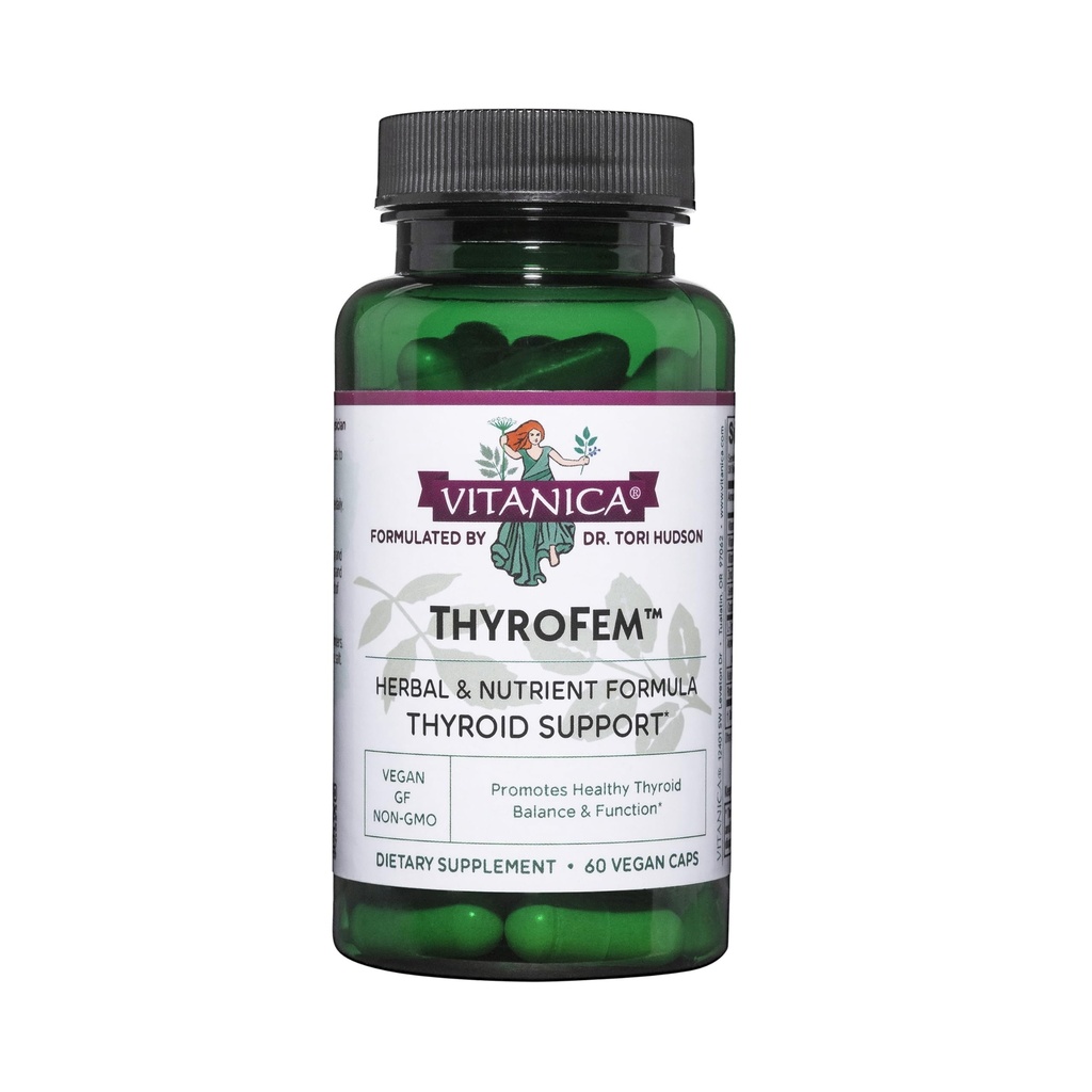 Vitanica ThyroFem, Thyroid Gland Support, Vegan, 60 capsules