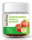 Nature's Key Ashwagandha Gummies, 3000mg High Potency Ashwagandha Root Extract met vitamine D2, Stress, Calm Mood & Cognition, voor mannen en vrouwen, aardbeien smaak (60 Count (pack of 1)