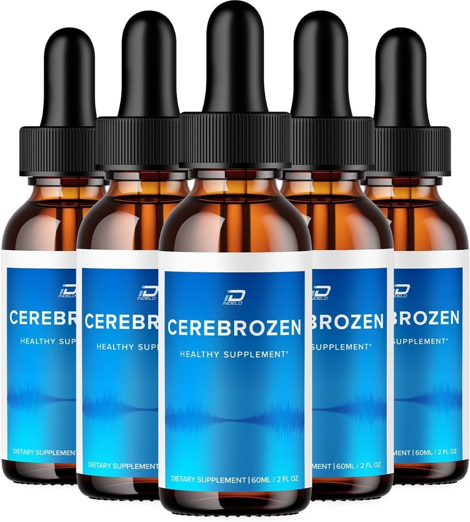 Cerebrozen Tinnitus oordruppels - Cerebrozen 24, Cerebrozen Liquid Drops, Cerebrozen Reviews, Cerebrozen Drops voor oorreliëf (5 Pack - 300 ML)