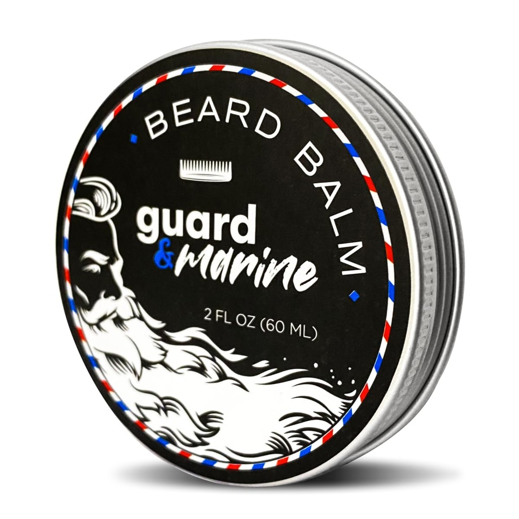 GUARD&MARINE Baardgroeibalsem - 2 oz. Effectieve natuurlijke formule met biotine voor baard- en snorverzorging, hydratatie en styling, achtergelaten baardconditioner & unscented moisturizer voor mannen