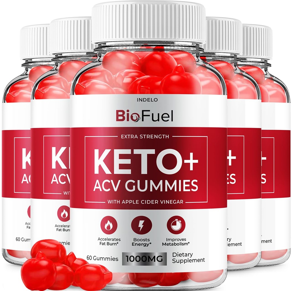 (5 Pack) Bio Fuel Keto ACV Gummies - Advanced Formula BioFuel Keto Plus ACV Gummies Apple Cider Vinegar Bio Fuel ACV Weight Management Gummies Dieetsupplement Beoordelingen Mannen Vrouwen (300 Gummies)