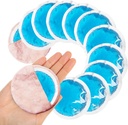 Kleine Ronde Ice Packs voor Verwondingen, 12 Pack Zachte Cosmetic Ice Packs voor Gezicht, Herbruikbare Hot Cold Gel Pack Circulaire Koude Compress met 2 Wrap voor pijnverlichting, Tandpijn, Borstchirurgie, Wijsheid Tanden