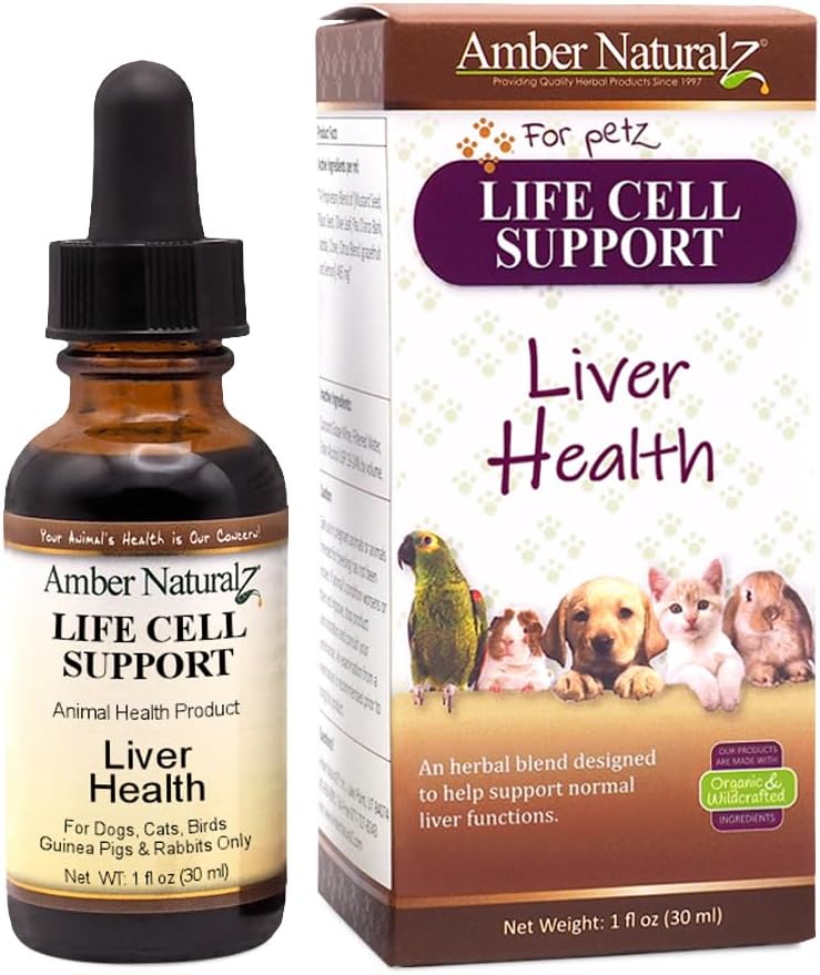 Amber NaturalZ Life Cell Support Kruidensupplement voor honden, katten, vogels, konijnen, en Guinee Pigs 