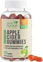 Apple Cider Vinegar Gummies 1000mg - Max Strength Sugar Free ACV Gummy Vitaminen, Ondersteunt Metabolisme & Energy, Keto vriendelijk, Vitamine B12, Gelatine-vrij, Glutenvrij, Veganistisch & Non-GMO - 120 Gummies