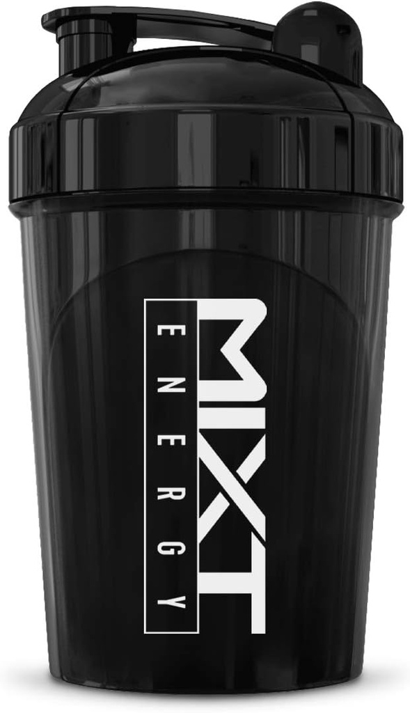 Bouteille MIXT Energy Shaker, 16 oz. Bouteilles de shaker, BPA sans soudure et technologie de mélange (16 oz, noir)