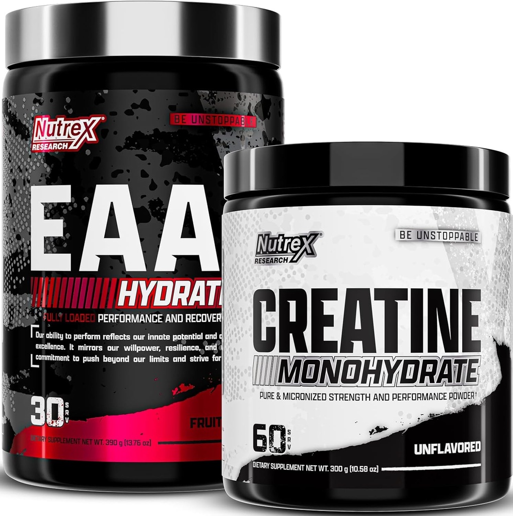 Nutrex Research EAA Hydration Fruit Punch & Createine Monohydraat Poeder
