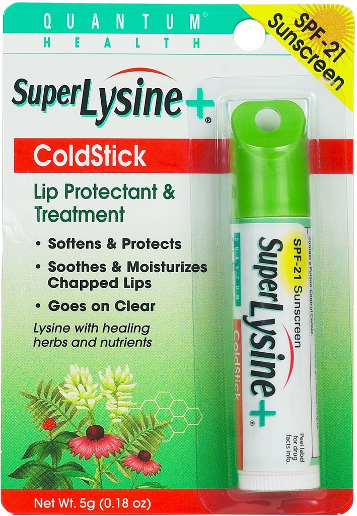 Quantum Super Lysine en Cold Stick Tube Lip Protector en Cold Sore Behandeling - 0,18 oz