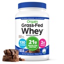 Orgaine poudre de protéines de lactosérum, crème de chocolat Fudge - 21g de protéines laitières herbe, 5g BCAA, 4g fibre prébiotique, pas de sucre ajouté, pas d'hormones ajoutées, sans gluten, casher, pour Shakes & Smoothies - 1,82lb