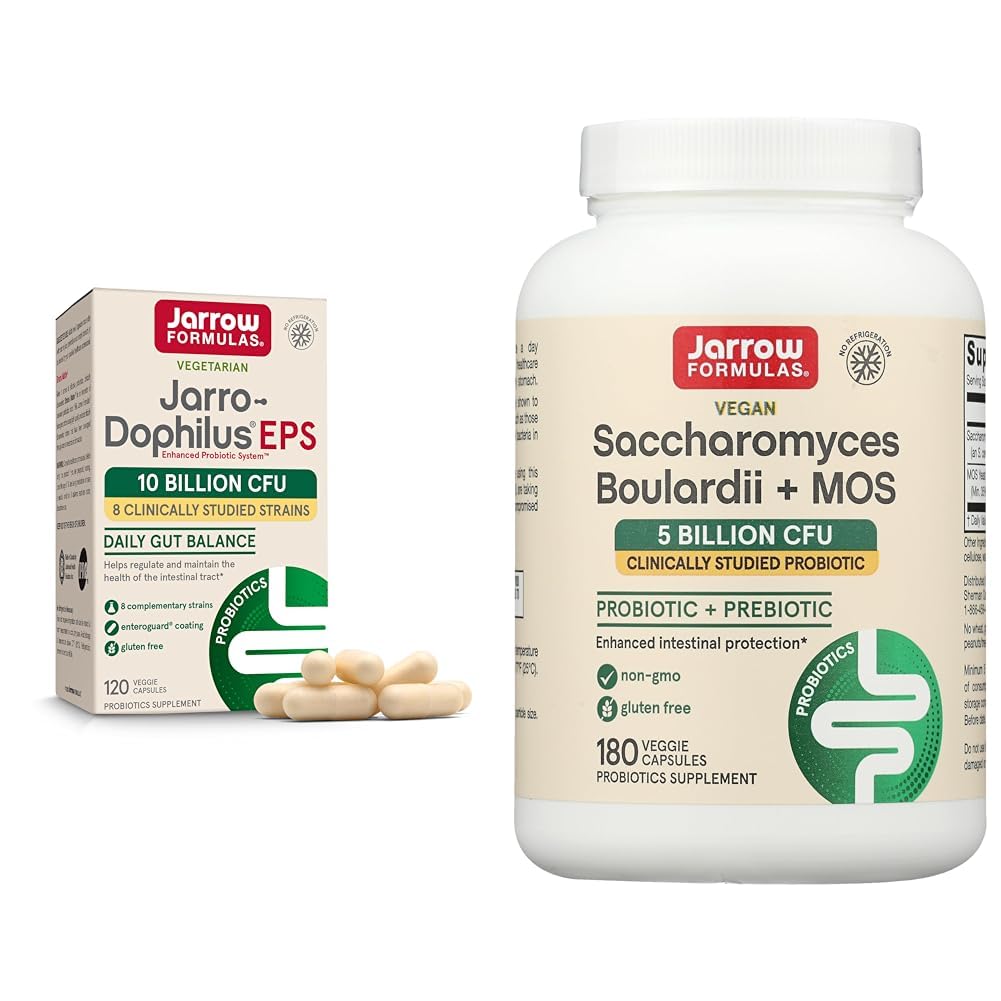 Jarrow Formules Jarro-Dophilus EPS Probiotica 10 miljard CFU Saccharomyces Boulardii Probiotica + MOS 5 miljard CFU Probiotische Gist