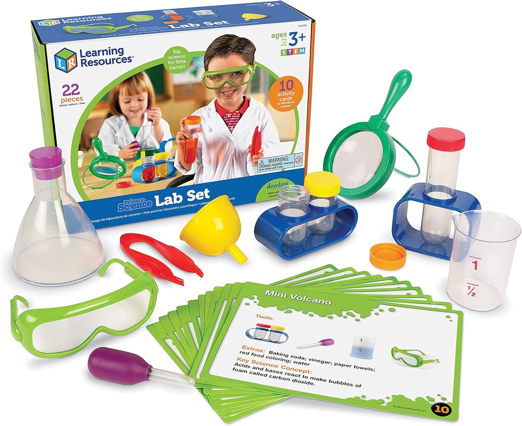 Learning Resources Primaire Wetenschap Lab activiteit Set - Experimenten voor kinderen, Chemie Speelgoed, Pretend Spelen, STEM Projecten, Klaslokaal Must Haves, Teacher Supplies, Montessori Gifts voor jongens en meisjes