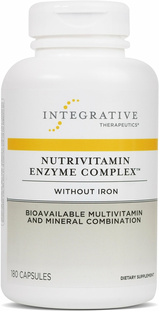 Integrative Therapeutics NutriVitamin Enzyme Complex - Multivitamine Supplement for Antioxidant Support* - Digestieve enzymen met essentiële voedingsstoffen - Dairy-Free - 180 Capsules (60 porties)