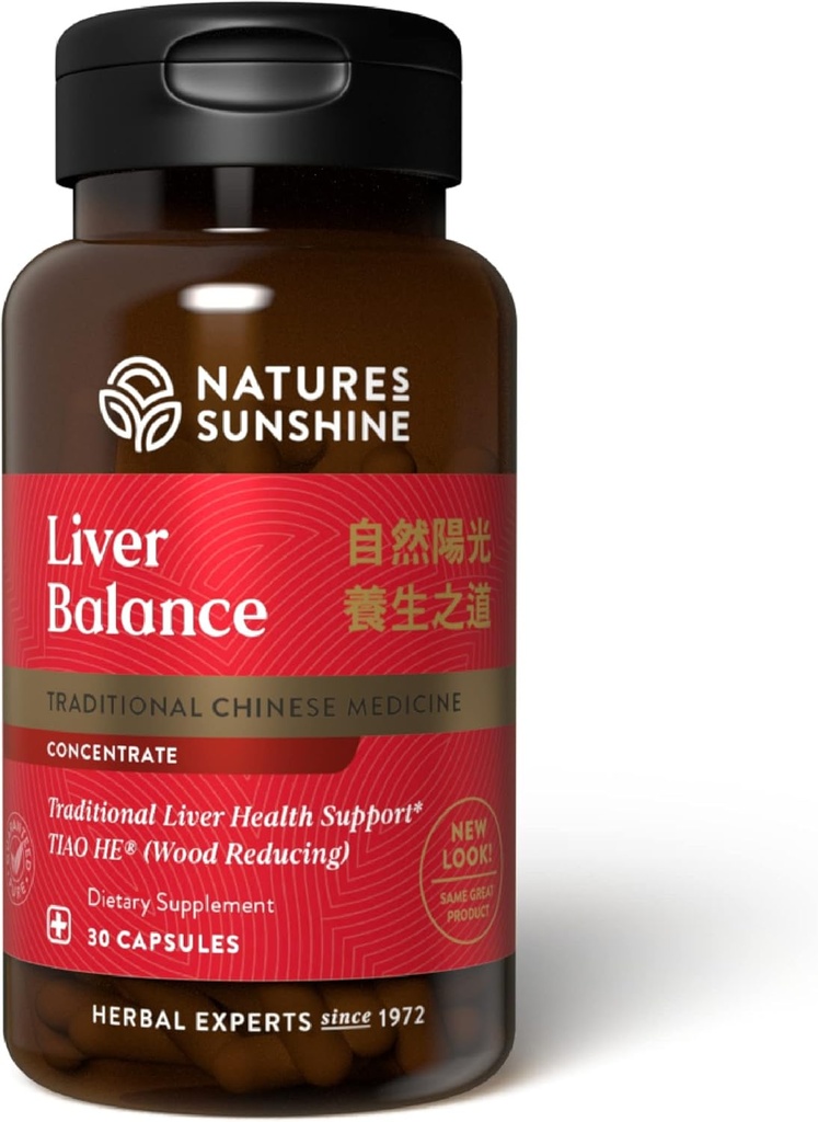 Nature's Sunshine Liver Balance, Chinese Concentrate, 30 Capsules Blend van Chinese kruiden die de spijsvertering en zenuwsystemen ondersteunen terwijl het optimaliseren van de gezondheid van de lever