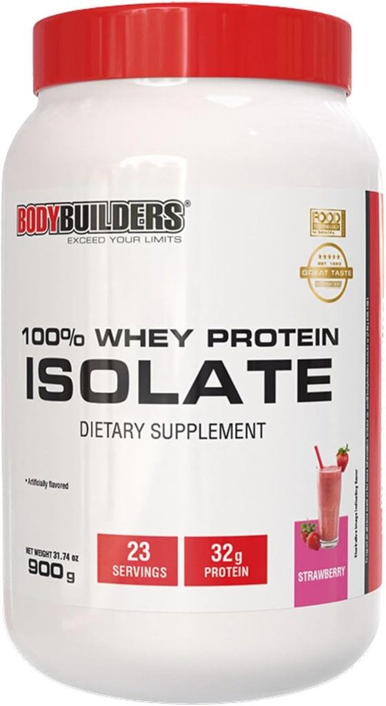 Fraise Isolée 100 % de protéines de lactosérum (1,98 lb)