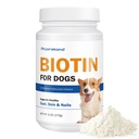 Biotine voor honden, Ondersteunt Shiny Coat en gezonde huid, Versterkt hondennagels, Biotin Powder Supplement voor hondenvergieten, droge huid verlichting voor honden, 6 oz