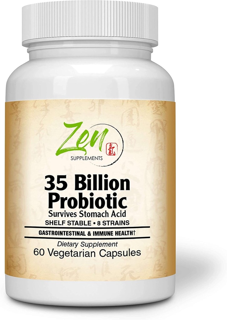 35 miljard Probiotische CFU met 8 strains 60-Vegcaps - Sustained Release Technology, Resist Maagzuur, Plank Stable - Ondersteuning voor gezonde spijsvertering & Intestinal Ecology Favorable Intestinal Flora