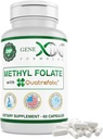 GENEX Methylfolaat met Quatrefolic® 1360 mcg DFE (60 Capsules) Bio-actieve vorm van folaat - 5-Methyltetrahydroferroceen 