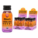 Ethan's Organic Immune Boost Shots, Vlierbessen smaak. Voel je beter. Immuniteitsondersteuning, gemaakt met echt fruit, vitamine C, vitamine D, Reishi, zink, zonder toegevoegde suiker (12 Pack of 2oz Shots)