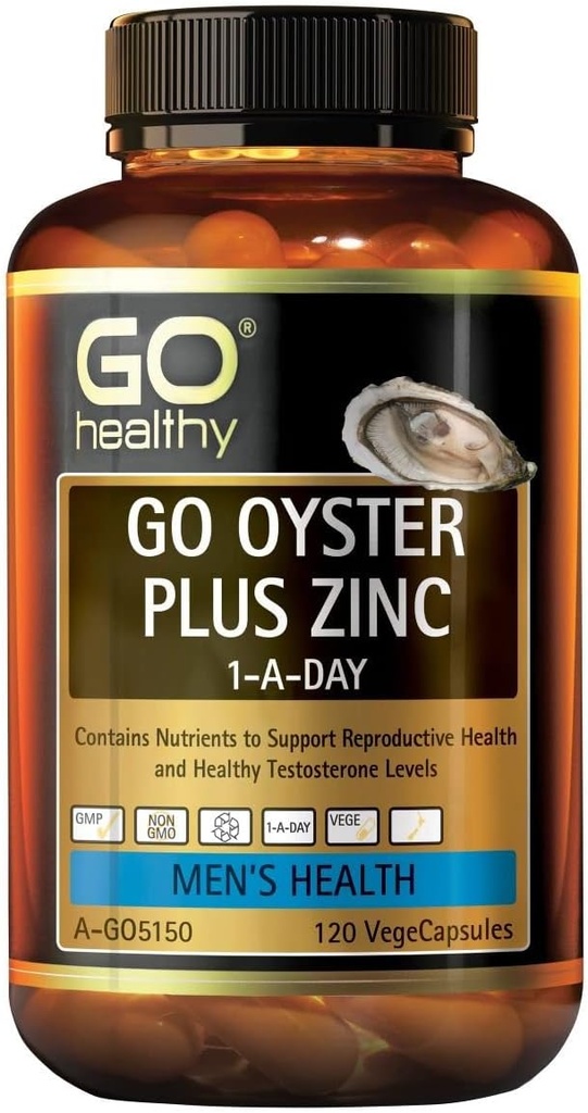 GO Healthy Oyster Plus Zink 1-A-dag 120 Vege Capsules