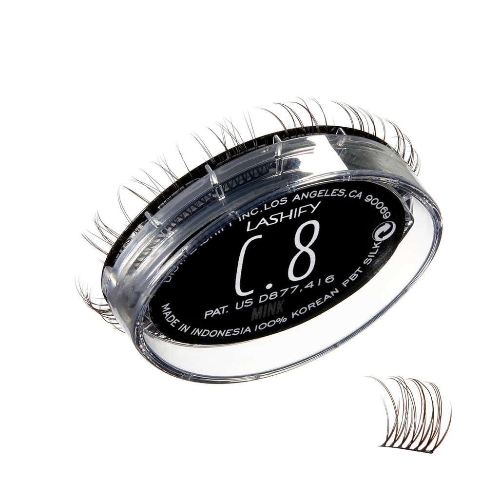 Lashify Curl 8mm Gossamer wimper uitbreidingen Navullen, Minx Color, DIY Valse wimpers voor een natuurlijke look