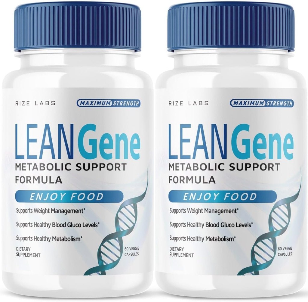rize labs Lean Gene Supplement, Metabole ondersteuningsformule, Lean Gene for Advanced Weight Loss, Lean Gene Maximum Strength Capsules, LeanGenex All-Natural Pillen (120 capsules) (pack of 2)