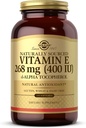 Solgar Vitamine E 268 mg (400 IE) - 250 Softgels - Natuurlijk-gedronken vitamine E als d-alfa-tocoferol - glutenvrij, zuivelvrij - 250 porties