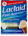 Lactaid Fast Act Lactose Intolerance Kauwtabletten met Lactase Enzymes, Vanilla Twist, 32 stuks van 1-ct.