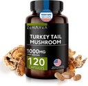 Turkije staart Paddestoelen Capsules Immuunsysteem Ondersteuning, Antioxydant en Digestieve Eigenschappen - Paddenstoelen Supplement 1000mg - 120 Capsules - equivalent aan 15.000 mg Biologische Turkije staart