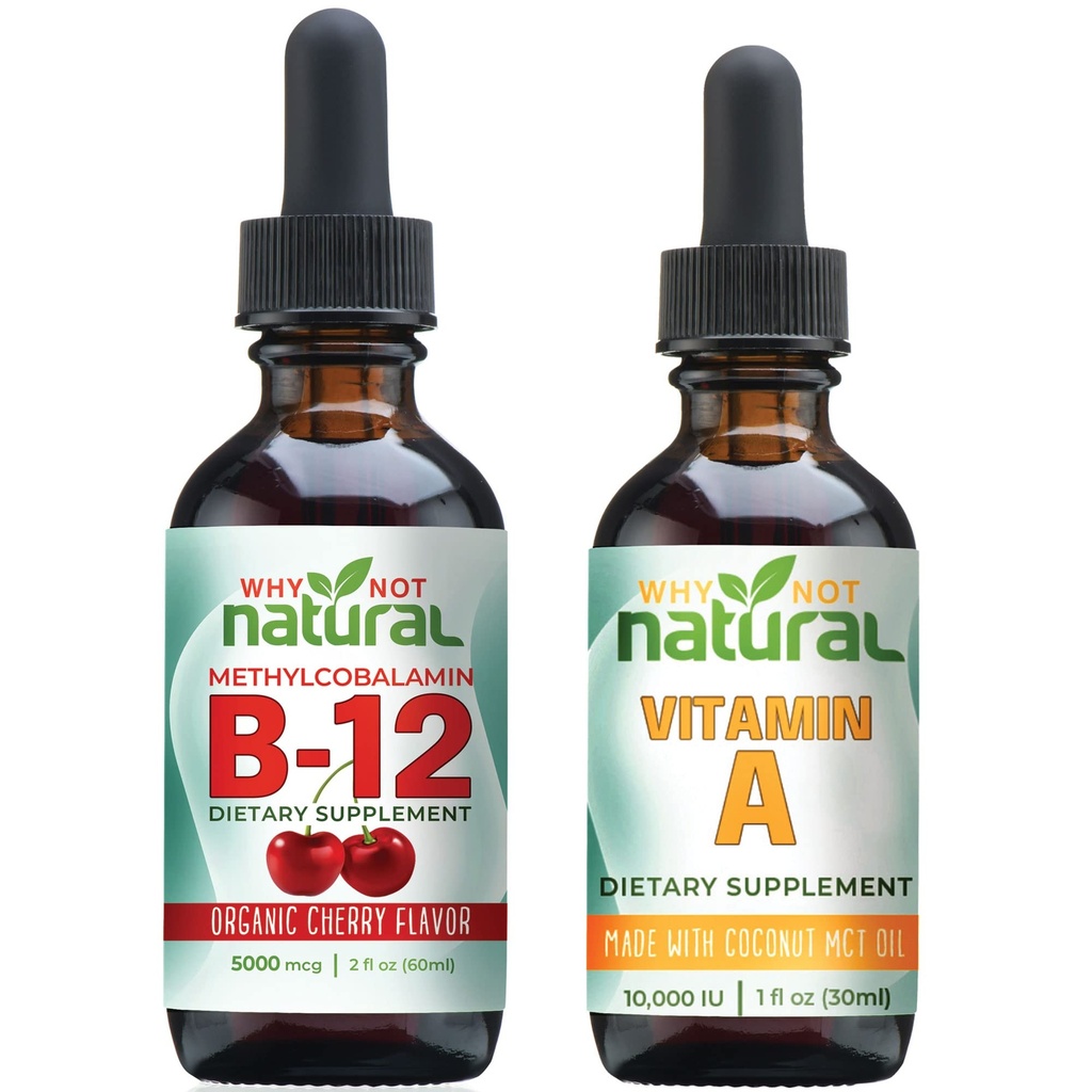 Waarom niet natuurlijke organische vitamine B12 druppels en vloeibare vitamine A