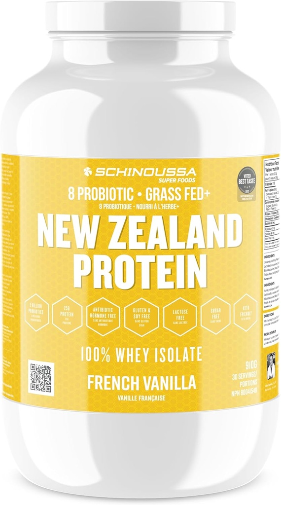 Super Foods Nouvelle-Zélande WHEY Protein Isolate (Protéines) 25-28G Protein (Protéines) 0G de sucre (French Vanilla, 2 LB)