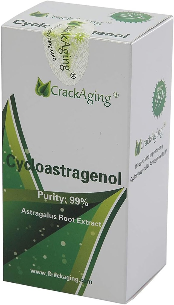 Crackaging Super-Absorption Cycloastragenol 98% 5mg 120 capsules Anti-Aging réactive et ADN Cell Telomerase Suppléments Force Faction Longévité Formule classique