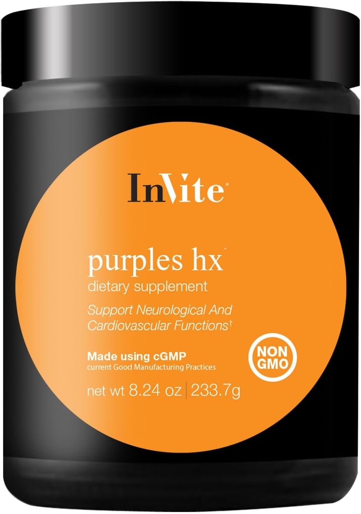 Invite Health Purples Hx® - Fruit en groentesupplement, Superfood Powder - Geformuleerd met krachtige extracten uit een mix van bessen, paarse wortelen en bietenwortels Plus Probiotica - 30 (2-pack)